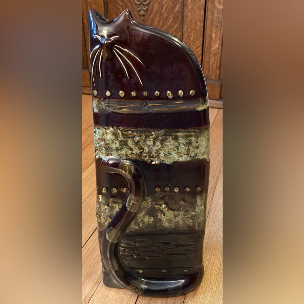 🐈‍⬛ Vintage modernist tall cat vase